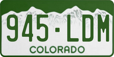 CO license plate 945LDM