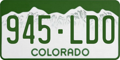 CO license plate 945LDO