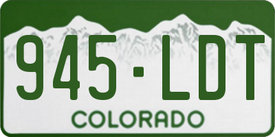 CO license plate 945LDT