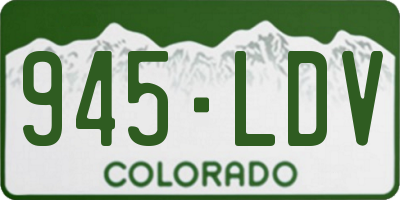 CO license plate 945LDV