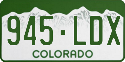 CO license plate 945LDX