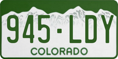 CO license plate 945LDY