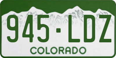 CO license plate 945LDZ