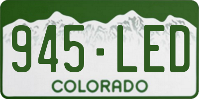 CO license plate 945LED
