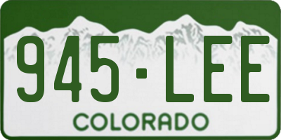 CO license plate 945LEE
