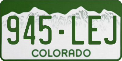 CO license plate 945LEJ
