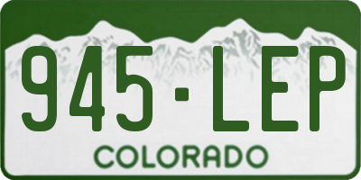 CO license plate 945LEP