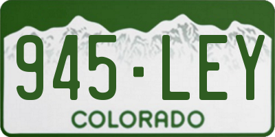 CO license plate 945LEY