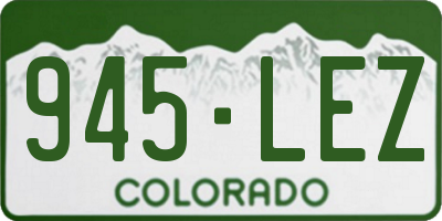 CO license plate 945LEZ