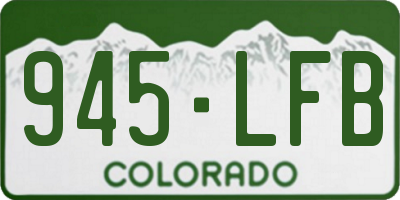 CO license plate 945LFB