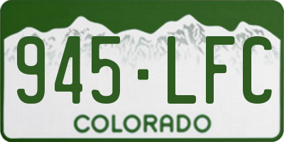 CO license plate 945LFC