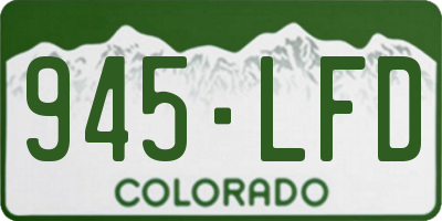 CO license plate 945LFD