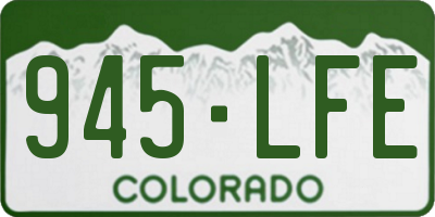 CO license plate 945LFE