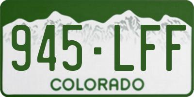 CO license plate 945LFF