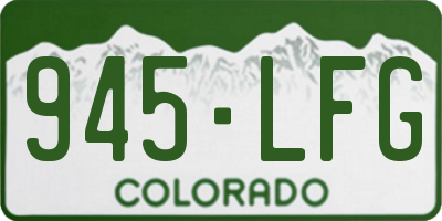 CO license plate 945LFG