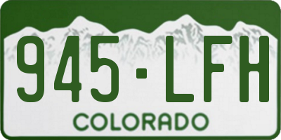 CO license plate 945LFH