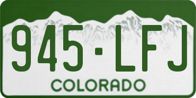 CO license plate 945LFJ
