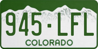 CO license plate 945LFL
