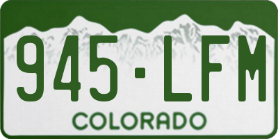 CO license plate 945LFM