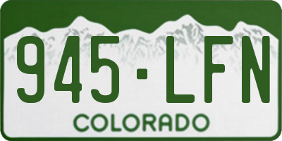 CO license plate 945LFN