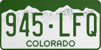 CO license plate 945LFQ