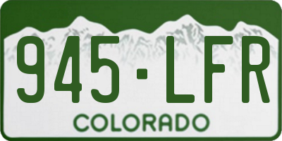 CO license plate 945LFR
