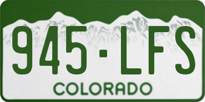 CO license plate 945LFS