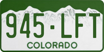 CO license plate 945LFT