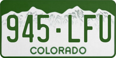 CO license plate 945LFU