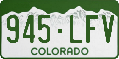 CO license plate 945LFV