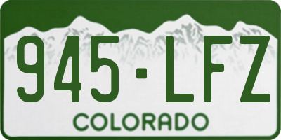 CO license plate 945LFZ