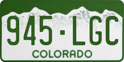CO license plate 945LGC