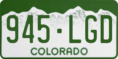 CO license plate 945LGD