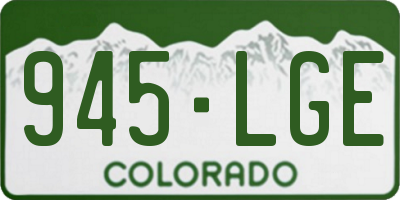 CO license plate 945LGE