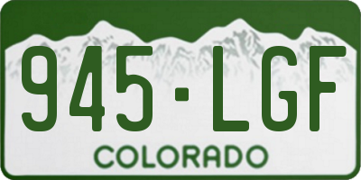 CO license plate 945LGF