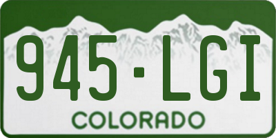 CO license plate 945LGI