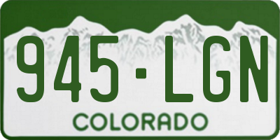 CO license plate 945LGN