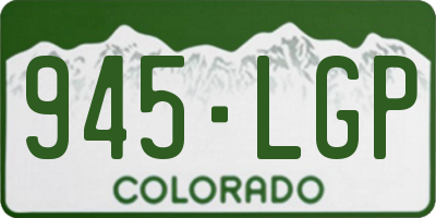 CO license plate 945LGP
