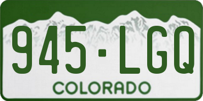CO license plate 945LGQ