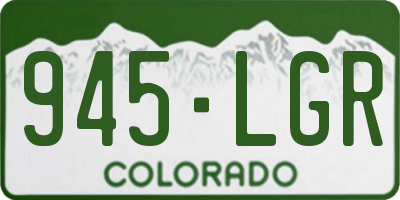 CO license plate 945LGR