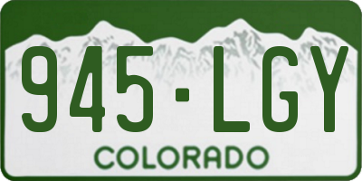 CO license plate 945LGY