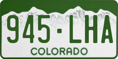 CO license plate 945LHA