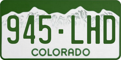 CO license plate 945LHD