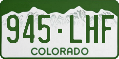 CO license plate 945LHF