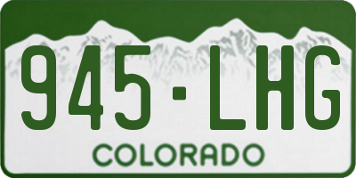 CO license plate 945LHG