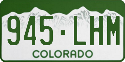 CO license plate 945LHM
