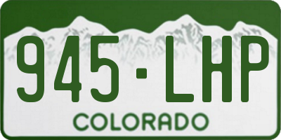 CO license plate 945LHP