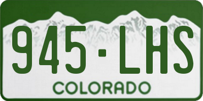 CO license plate 945LHS