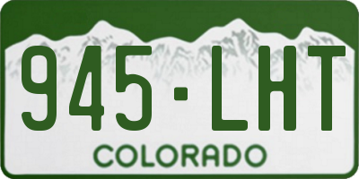 CO license plate 945LHT