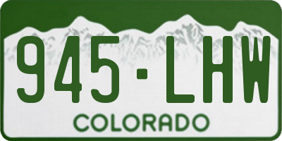 CO license plate 945LHW